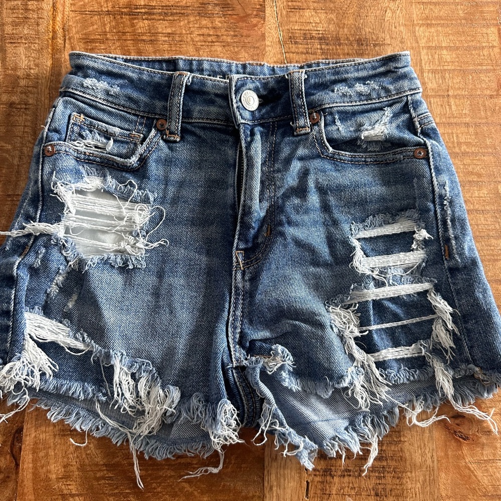 American Eagle Distressed Denim Women Shorts 000